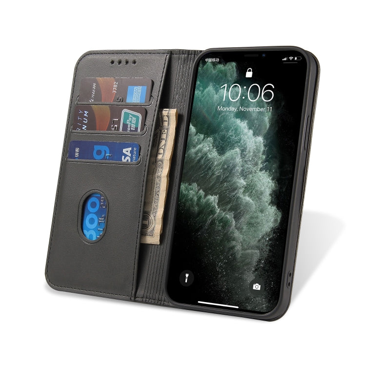 For iPhone 13 Calf Texture Magnetic Horizontal Flip Leather Case with Holder & Card Slots & Wallet(Black) - iPhone 13 Cases by buy2fix | Online Shopping UK | buy2fix