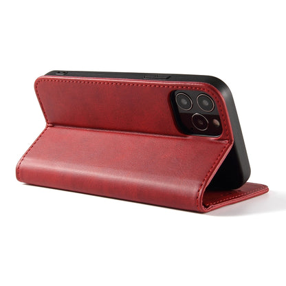 For iPhone 13 Pro Max Calf Texture Magnetic Horizontal Flip Leather Case with Holder & Card Slots & Wallet (Red) - iPhone 13 Pro Max Cases by buy2fix | Online Shopping UK | buy2fix