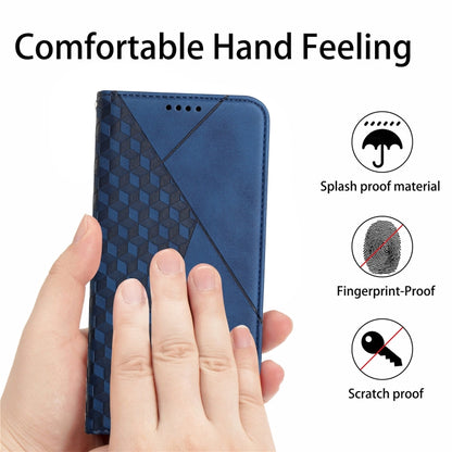 For iPhone XS Max Diamond Pattern Splicing Skin Feel Magnetic Horizontal Flip Leather Case with Card Slots & Holder & Wallet(Blue) - More iPhone Cases by buy2fix | Online Shopping UK | buy2fix