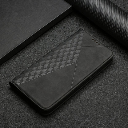 For Xiaomi Mi 11 Lite Diamond Pattern Splicing Skin Feel Magnetic Horizontal Flip Leather Case with Card Slots & Holder & Wallet(Black) - Xiaomi Cases by buy2fix | Online Shopping UK | buy2fix