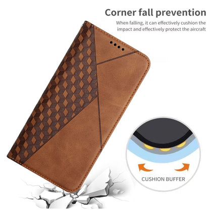 For Xiaomi Mi 10T Lite 5G Diamond Pattern Splicing Skin Feel Magnetic Horizontal Flip Leather Case with Card Slots & Holder & Wallet(Brown) - Xiaomi Cases by buy2fix | Online Shopping UK | buy2fix