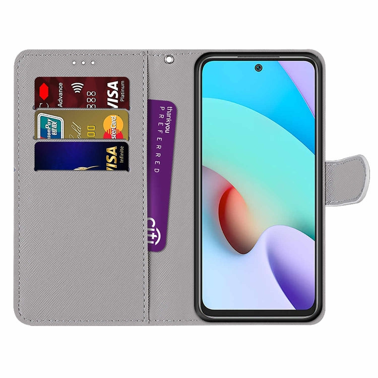 For Xiaomi Redmi 10 Coloured Drawing Cross Texture Horizontal Flip PU Leather Case with Holder & Card Slots & Wallet & Lanyard(Upskirt) - Xiaomi Cases by buy2fix | Online Shopping UK | buy2fix