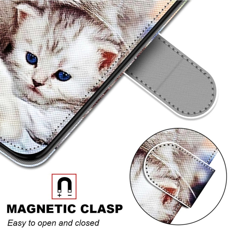 For Huawei P50 Pro Coloured Drawing Cross Texture Horizontal Flip PU Leather Case with Holder & Card Slots & Wallet & Lanyard(Big Cat Holding Kitten) - Huawei Cases by buy2fix | Online Shopping UK | buy2fix