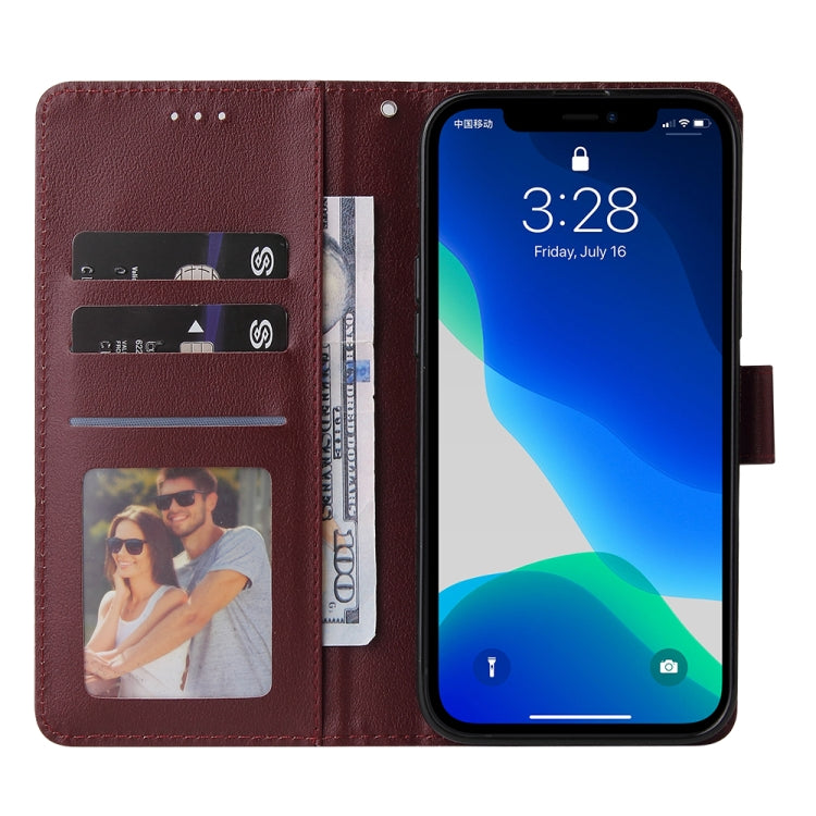 For iPhone 13 Pro Max Multifunctional Horizontal Flip Leather Case, with Three Card Slot & Holder & Photo Frame & Lanyard (Red Wine) - iPhone 13 Pro Max Cases by buy2fix | Online Shopping UK | buy2fix