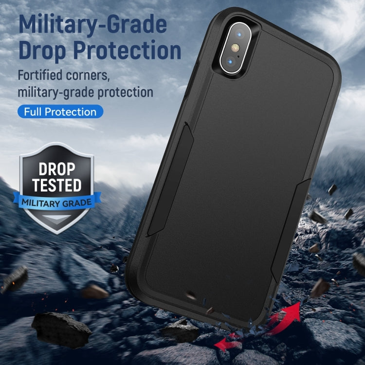 For iPhone X / XS Pioneer Armor Heavy Duty Shockproof Phone Case(Black) - More iPhone Cases by buy2fix | Online Shopping UK | buy2fix