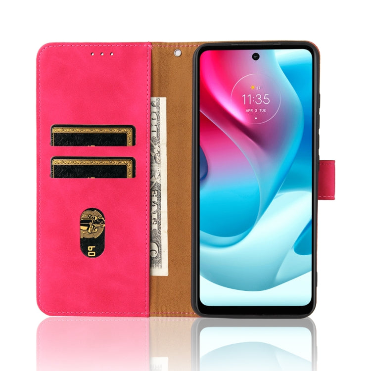 For Motorola Moto G60S Solid Color Skin Feel Magnetic Buckle Horizontal Flip PU Leather Case with Holder & Card Slots & Wallet(Rose Gold) - Motorola Cases by buy2fix | Online Shopping UK | buy2fix