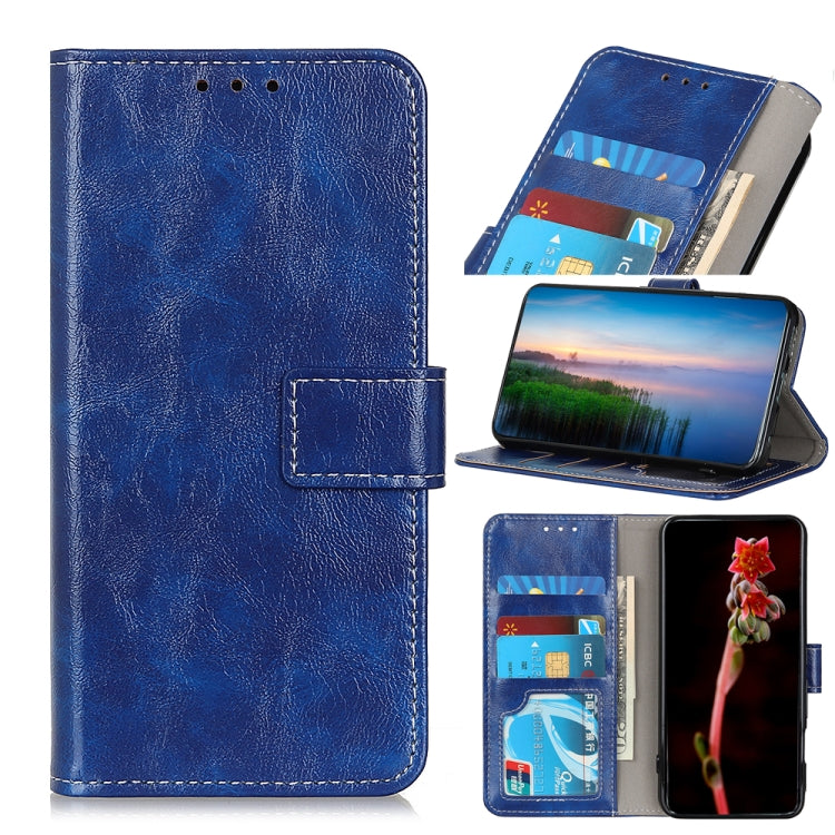 For Xiaomi Mi 11T / 11T Pro Retro Crazy Horse Texture Horizontal Flip Leather Case with Holder & Card Slots & Photo Frame & Wallet(Blue) - Xiaomi Cases by buy2fix | Online Shopping UK | buy2fix