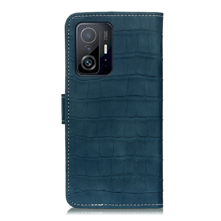 For Xiaomi Mi 11T / 11T Pro Crocodile Texture Horizontal Flip Leather Case with Holder & Card Slots & Wallet(Dark Green) - Xiaomi Cases by buy2fix | Online Shopping UK | buy2fix