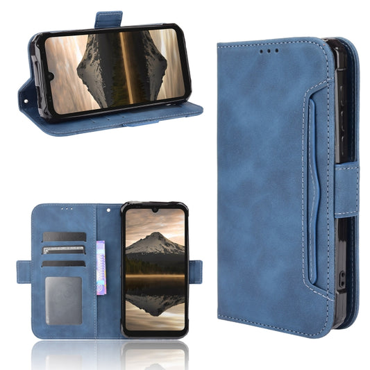 For Doogee S86 / S86 Pro Skin Feel Calf Pattern Horizontal Flip Leather Case with Holder & Card Slots & Photo Frame(Blue) - More Brand by buy2fix | Online Shopping UK | buy2fix