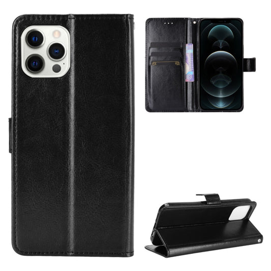 For iPhone 13 Pro Max Crazy Horse Texture Horizontal Flip Leather Case with Holder & Card Slots & Lanyard (Black) - iPhone 13 Pro Max Cases by buy2fix | Online Shopping UK | buy2fix