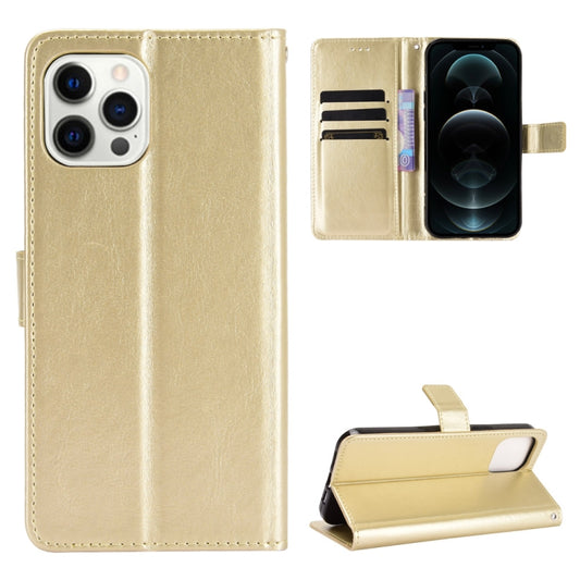 For iPhone 13 Pro Max Crazy Horse Texture Horizontal Flip Leather Case with Holder & Card Slots & Lanyard (Gold) - iPhone 13 Pro Max Cases by buy2fix | Online Shopping UK | buy2fix