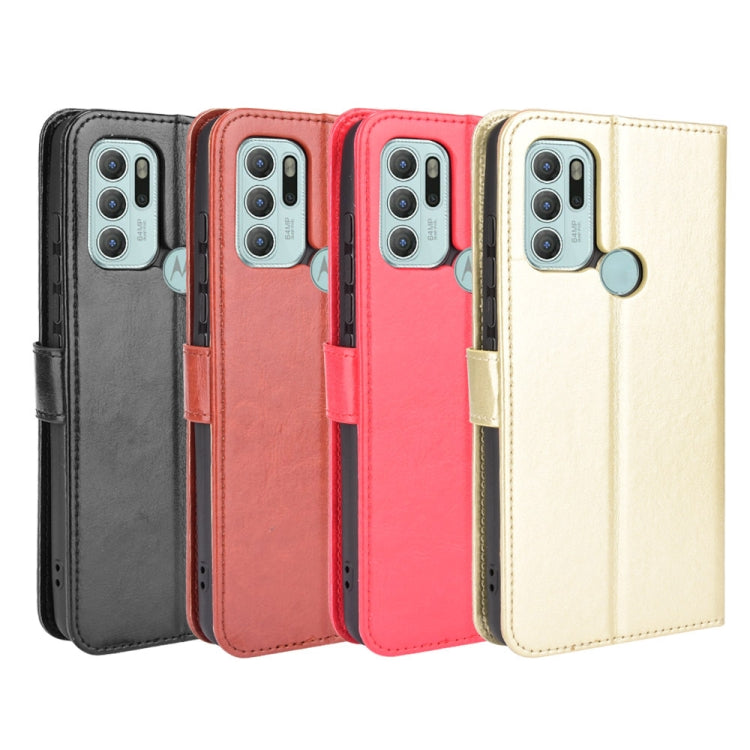 For Motorola Moto G60S Crazy Horse Texture Horizontal Flip Leather Case with Holder & Card Slots & Lanyard(Red) - Motorola Cases by buy2fix | Online Shopping UK | buy2fix