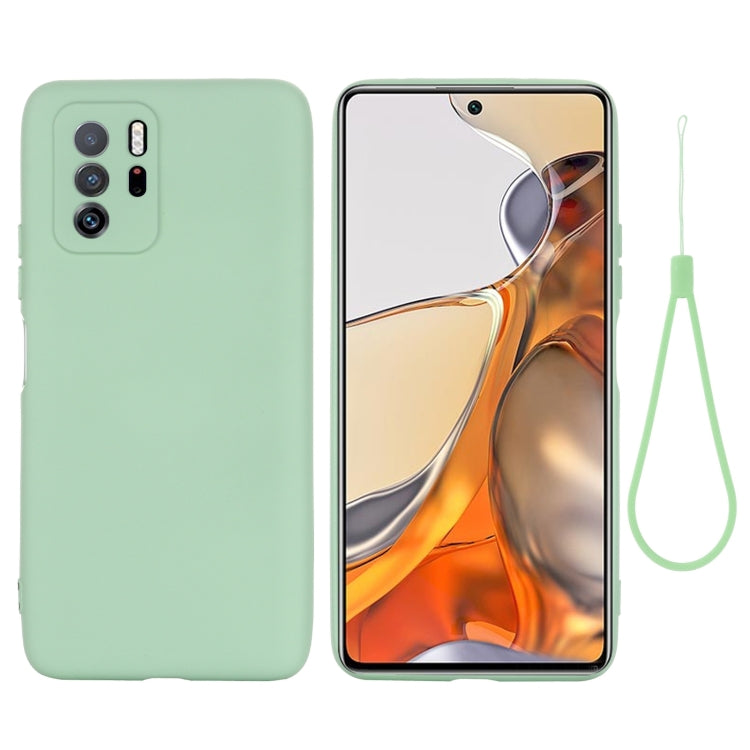 For Xiaomi Redmi Note 10 Pro 5G CN Version / Poco X3 GT 5G Solid Color Liquid Silicone Dropproof Full Coverage Protective Case(Green) - Xiaomi Cases by buy2fix | Online Shopping UK | buy2fix