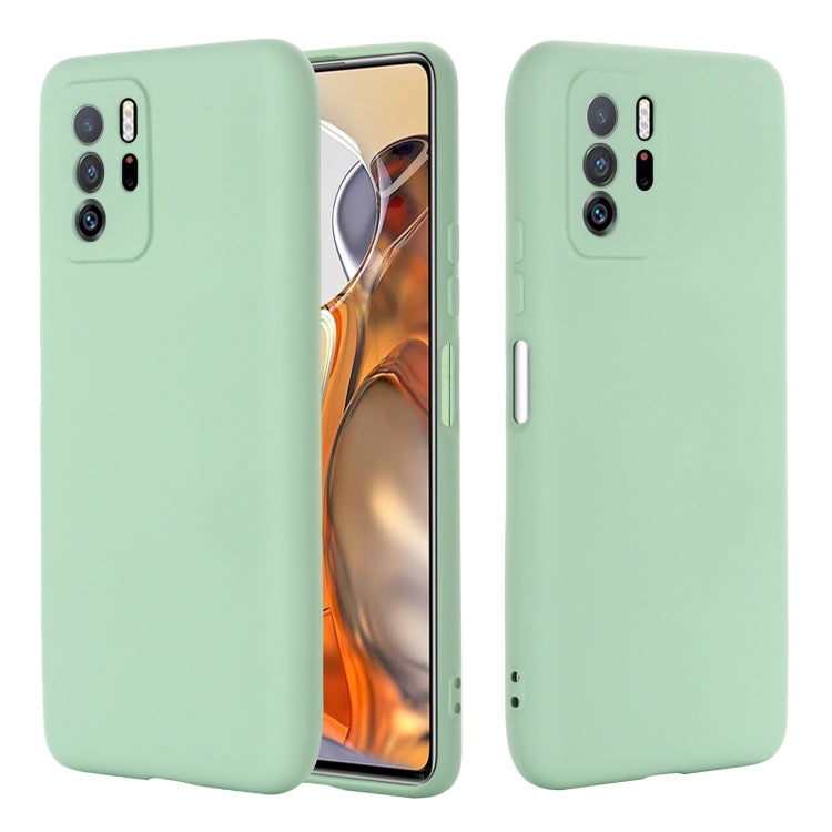 For Xiaomi Redmi Note 10 Pro 5G CN Version / Poco X3 GT 5G Solid Color Liquid Silicone Dropproof Full Coverage Protective Case(Green) - Xiaomi Cases by buy2fix | Online Shopping UK | buy2fix