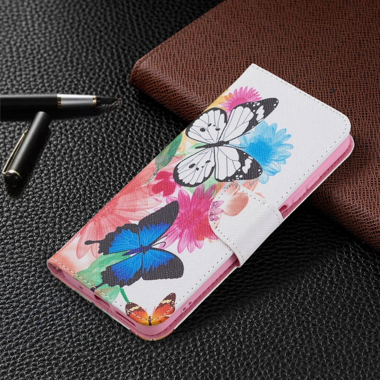 For Xiaomi Redmi 10 Colored Drawing Pattern Horizontal Flip Leather Case with Holder & Card Slots & Wallet(Butterflies) - Xiaomi Cases by buy2fix | Online Shopping UK | buy2fix