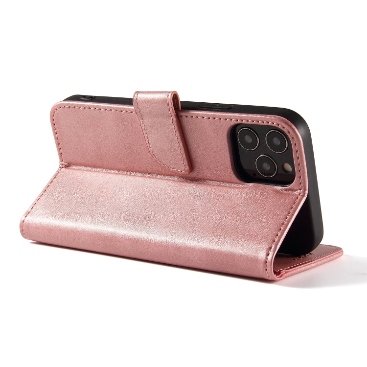 For iPhone 12 / 12 Pro Calf Texture Buckle Horizontal Flip Leather Case with Holder & Card Slots & Wallet(Rose Gold) - iPhone 12 / 12 Pro Cases by buy2fix | Online Shopping UK | buy2fix