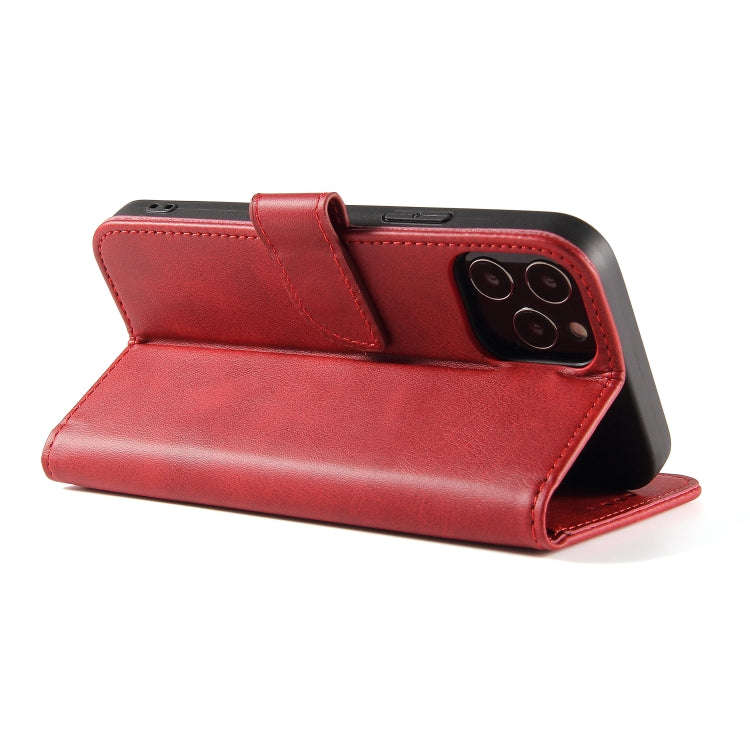 For iPhone 12 / 12 Pro Calf Texture Buckle Horizontal Flip Leather Case with Holder & Card Slots & Wallet(Red) - iPhone 12 / 12 Pro Cases by buy2fix | Online Shopping UK | buy2fix