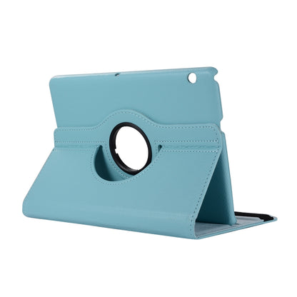 For Huawei MediaPad T3 10 Litchi Texture Horizontal Flip 360 Degrees Rotation Leather Case with Holder(Sky Blue) - Huawei by buy2fix | Online Shopping UK | buy2fix