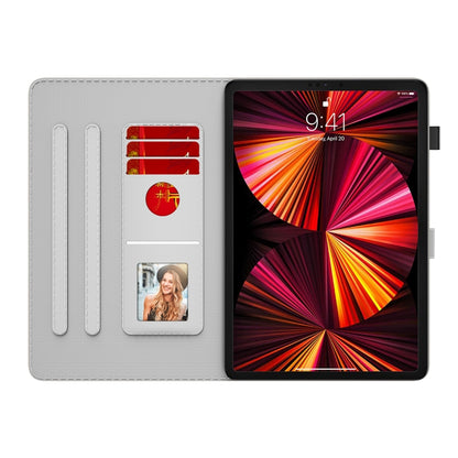 For iPad Pro 11 2022 / 2021 / 2018 / Air 2020 10.9 Watercolor Pattern Skin Feel Magnetic Leather Tablet Case with Holder & Card Slots & Photo Frame & Sleep / Wake-up Function(Purple Red) - iPad Pro 11 (2022/2021) Cases by buy2fix | Online Shopping UK | buy2fix