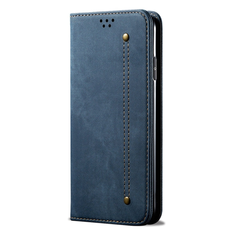 For Huawei Honor 20 Denim Texture Casual Style Horizontal Flip Leather Case with Holder & Card Slots & Wallet(Blue) - Honor Cases by buy2fix | Online Shopping UK | buy2fix