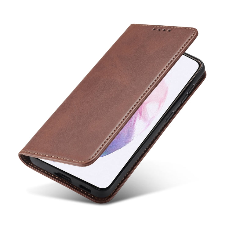 For LG V40 ThinQ Calf Texture Magnetic Horizontal Flip Leather Case with Holder & Card Slots & Wallet(Brown) - LG by buy2fix | Online Shopping UK | buy2fix