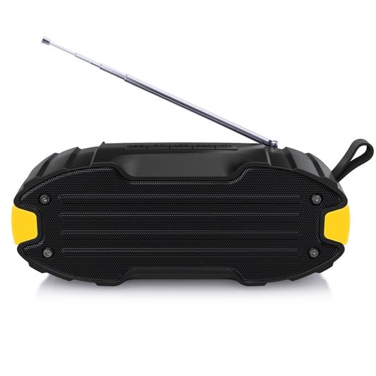 New Rixing NR-907FM TWS Outdoor Bluetooth Speaker Support Hands-free Call / FM with Handle & Antenna(Yellow) - Desktop Speaker by NewRixing | Online Shopping UK | buy2fix