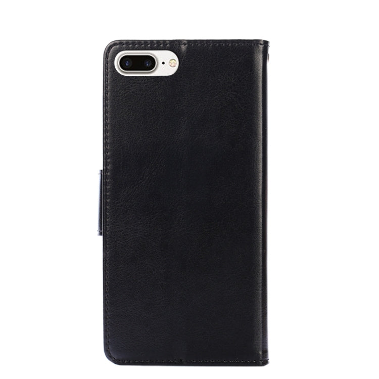 Crystal Texture Horizontal Flip Leather Case with Holder & Card Slots & Wallet For iPhone 8 Plus & 7 Plus(Black) - More iPhone Cases by buy2fix | Online Shopping UK | buy2fix