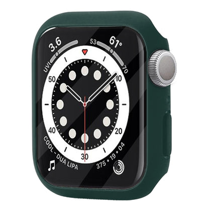 Shockproof PC Protective Case with Tempered Glass Film For Apple Watch Series 8 / 7 45mm(Bright Green) - Watch Cases by buy2fix | Online Shopping UK | buy2fix