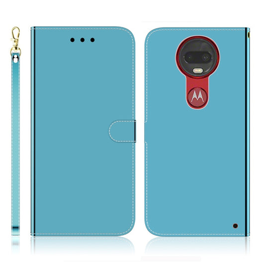 For Motorola Moto G7 / G7 Plus Imitated Mirror Surface Horizontal Flip Leather Case with Holder & Card Slots & Wallet & Lanyard(Blue) - Motorola Cases by buy2fix | Online Shopping UK | buy2fix