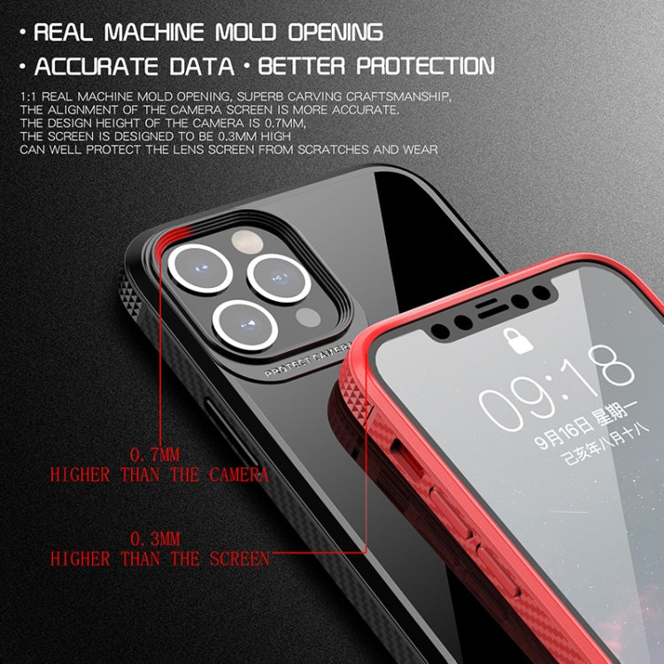 For iPhone 11 Pro MG Series Carbon Fiber TPU + Clear PC Four-corner Airbag Shockproof Case (White) - iPhone 11 Pro Cases by buy2fix | Online Shopping UK | buy2fix