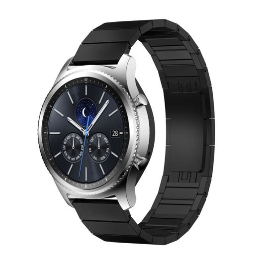 22mm For Huawei Watch 3, 3PRo, GT2, GT 2e, GT 2 Pro, GT One-bead Steel Original Buckle Watch Band(Black) - Watch Bands by buy2fix | Online Shopping UK | buy2fix