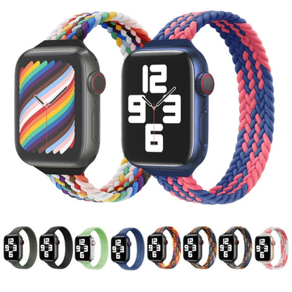 Small Waist Single Loop Nylon Braid Watch Band For Apple Watch Ultra 49mm&Watch Ultra 2 49mm / Series 9&8&7 45mm / SE 3&SE 2&6&SE&5&4 44mm / 3&2&1 42mm, Size:L 165mm(Camouflage Colorful) - Watch Bands by buy2fix | Online Shopping UK | buy2fix