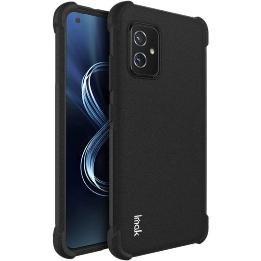 For Asus Zenfone 8 ZS590KS IMAK All-inclusive Shockproof Airbag TPU Case with Screen Protector(Matte Black) - ASUS Cases by imak | Online Shopping UK | buy2fix