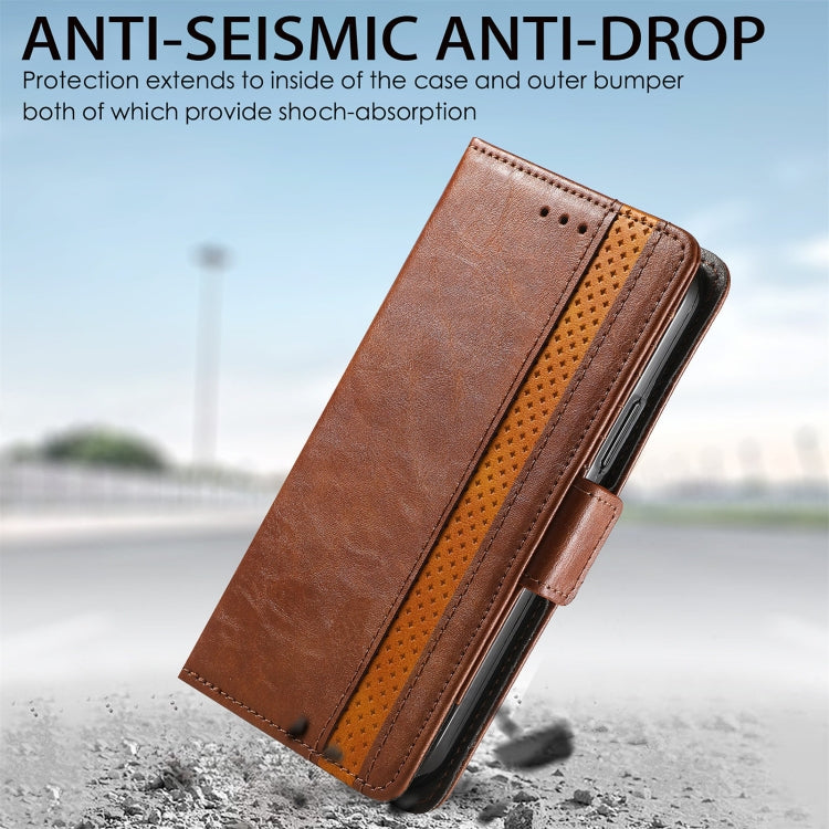 For Doogee N40 Pro CaseNeo Splicing Dual Magnetic Buckle Leather Case with Holder & Card Slots & Wallet(Brown) - More Brand by buy2fix | Online Shopping UK | buy2fix