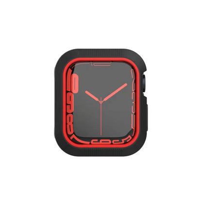 Shockproof PC Protective Case For Apple Watch Series 8 / 7 41mm / 6&SE&5&4 40mm / 3&2&1 38mm(Black + Red) - Watch Cases by buy2fix | Online Shopping UK | buy2fix