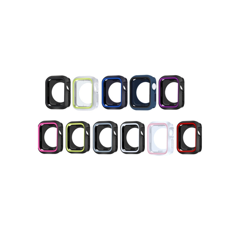 Two-color Shockproof Protective Case For Apple Watch Series 9 / 8 / 7 45mm(Green White) - Watch Cases by buy2fix | Online Shopping UK | buy2fix