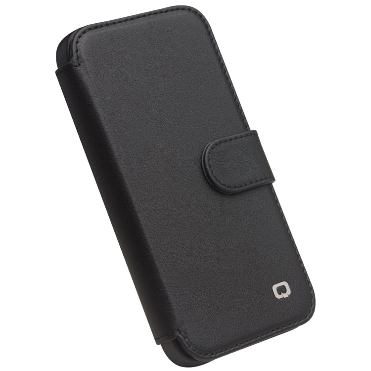 For iPhone 13 Pro QIALINO Magnetic Buckle Phone Leather Case with Card Slot (Black) - iPhone 13 Pro Cases by QIALINO | Online Shopping UK | buy2fix