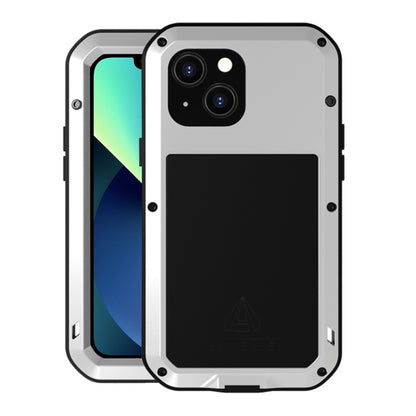 For iPhone 13 mini LOVE MEI Metal Shockproof Life Waterproof Dustproof Protective Phone Case (Silver) - iPhone 13 mini Cases by LOVE MEI | Online Shopping UK | buy2fix