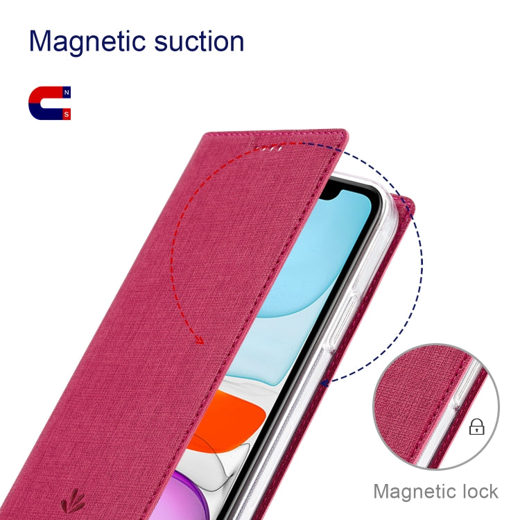 For iPhone 13 mini ViLi DMX Series Shockproof Magsafe Magnetic Horizontal Flip Leather Phone Case (Rose Red) - iPhone 13 mini Cases by ViLi | Online Shopping UK | buy2fix