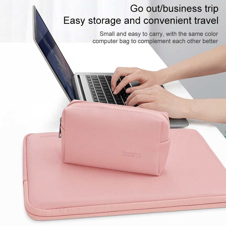 Baona XB-Q003 Power Storage Handbag PU Leather Digital Storage Bag(Pink) - Digital Storage Bag by Baona | Online Shopping UK | buy2fix