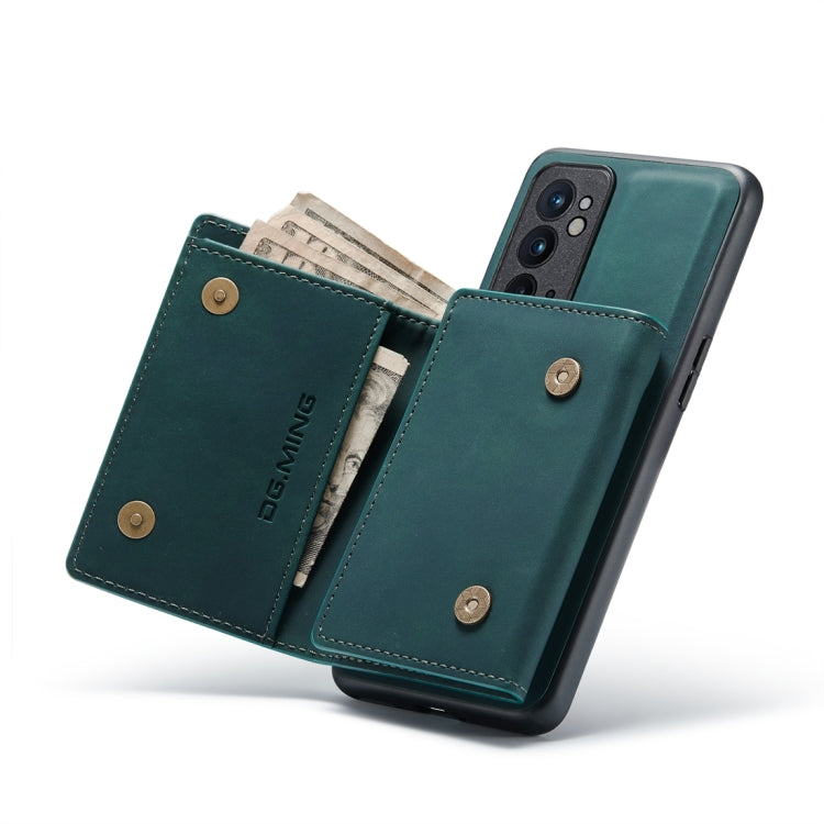 For OnePlus 9RT 5G DG.MING M1 Series 3-Fold Multi Card Wallet Back Cover Leather Phone Case(Green) - OnePlus Cases by DG.MING | Online Shopping UK | buy2fix