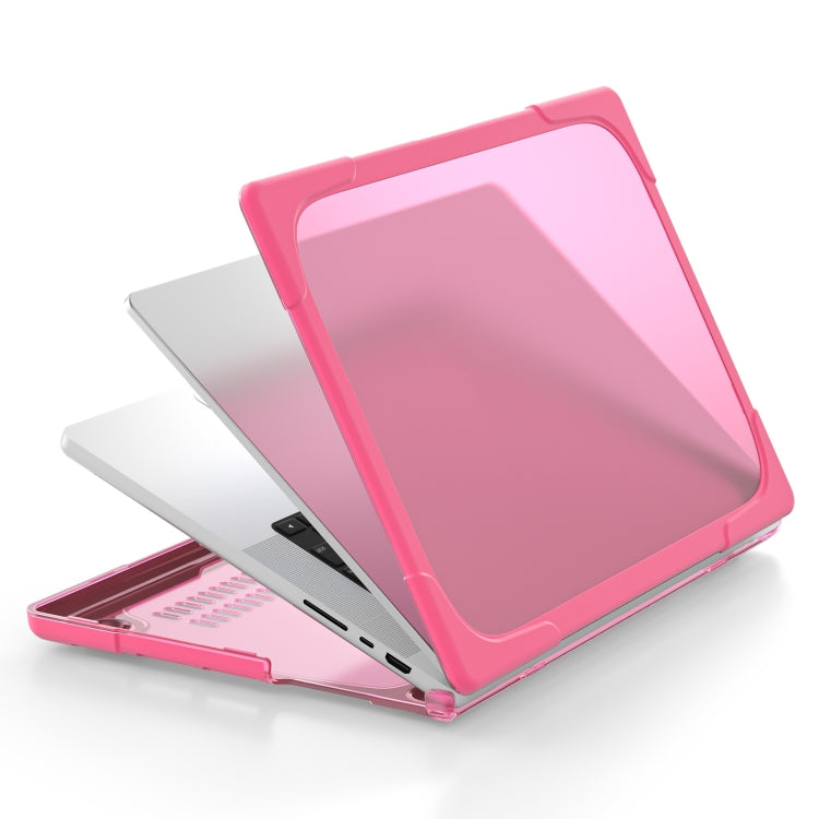 TPU + PC Two Color Laptop Protective Case For MacBook Pro 14.2 inch A2442 2021(Rose Red) - MacBook Pro Cases by buy2fix | Online Shopping UK | buy2fix