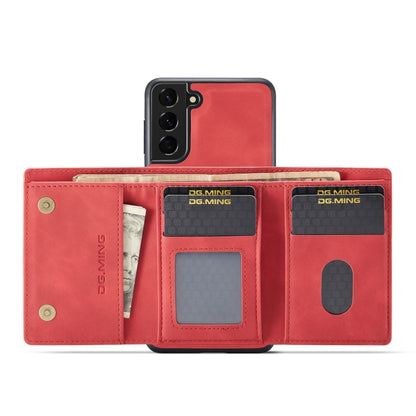 For Samsung Galaxy S22+ 5G DG.MING M1 Series 3-Fold Multi Card Wallet Phone Case(Red) - Galaxy S22+ 5G Cases by DG.MING | Online Shopping UK | buy2fix