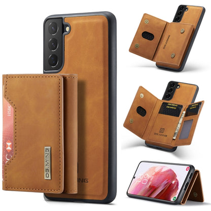 For Samsung Galaxy S22 5G DG.MING M2 Series 3-Fold Multi Card Bag Back Cover Phone Case(Brown) - Galaxy S22 5G Cases by DG.MING | Online Shopping UK | buy2fix