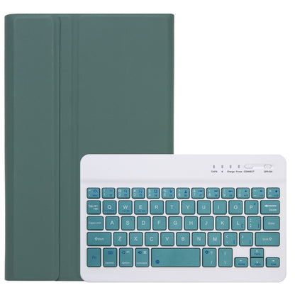 A220 Candy Color TPU Detachable Bluetooth Keyboard Leather Case with Bracket For Samsung Galaxy Tab A7 Lite 8.7 T220 / T225(Dark Green) - Samsung Keyboard by buy2fix | Online Shopping UK | buy2fix