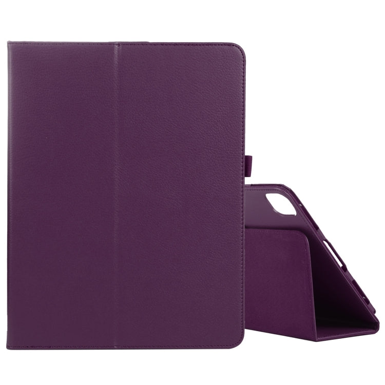 For iPad Air 13 2024 / iPad Pro 12.9 2022 / 2021 / 2020 / 2018 Litchi Texture Solid Color Leather Tablet Case(Purple) - iPad Pro 12.9 (2022/2021) Cases by buy2fix | Online Shopping UK | buy2fix