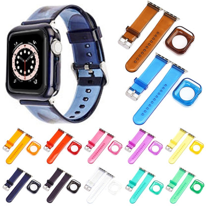 Jelly Watch Band + Case For Apple Watch Ultra 49mm&Watch Ultra 2 49mm / Series 9&8&7 45mm / SE 3&SE 2&6&SE&5&4 44mm / 3&2&1 42mm(Orange) - Watch Bands by buy2fix | Online Shopping UK | buy2fix