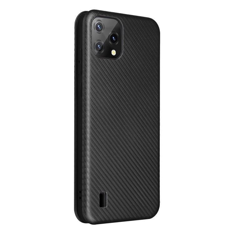 For Blackview A55 Carbon Fiber Texture Horizontal Flip PU Phone Case(Black) - More Brand by buy2fix | Online Shopping UK | buy2fix