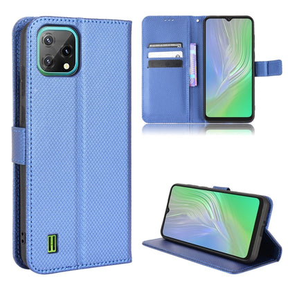 For Blackview A55 Diamond Texture Leather Phone Case(Blue) - More Brand by buy2fix | Online Shopping UK | buy2fix