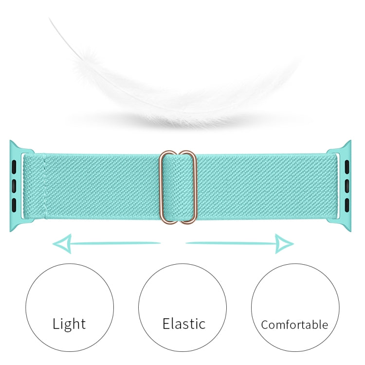 Polyester Nylon Watch Band For Apple Watch Ultra 49mm&Watch Ultra 2 49mm / Series 9&8&7 45mm / SE 3&SE 2&6&SE&5&4 44mm / 3&2&1 42mm(Emerald Green) - Watch Bands by buy2fix | Online Shopping UK | buy2fix